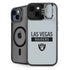 NFL Las Vegas Raiders Silver Performance Series iPhone 15 Kickstand Case